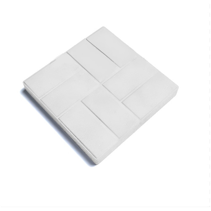 Квадратная тротуарная плитка 400х400х40 паркет Белый